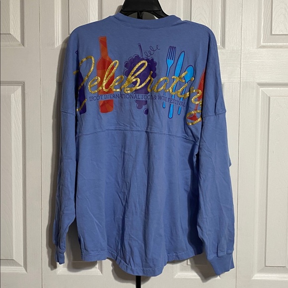 NICE Disney Parks blue Spirit Jersey Epcot Food & Wine Festival oversized MEDIUM - Picture 5 of 11